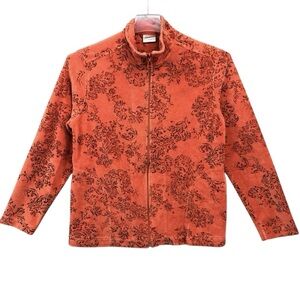 Spa by Chico’s Coral Full Zip Terry Knit Lounge Jacket Women’s 1 (US 8)